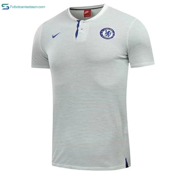 Polo Chelsea 2017/18 Blanco Azul